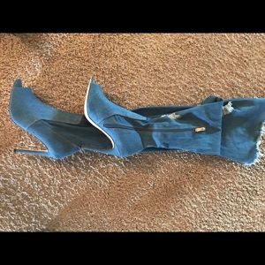 Denim Over The Knee Boots